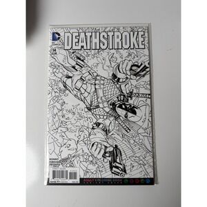 Deathstroke 14 Adult Coloring Book‎ Variant Cover DC Comics 2016 Tyler Kirkham